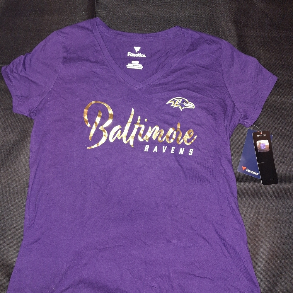 Baltimore Ravens Womans Shirt Size Medium Fanatics New With Tags Med